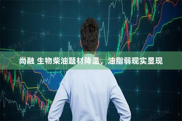 尚融 生物柴油题材降温，油脂弱现实显现
